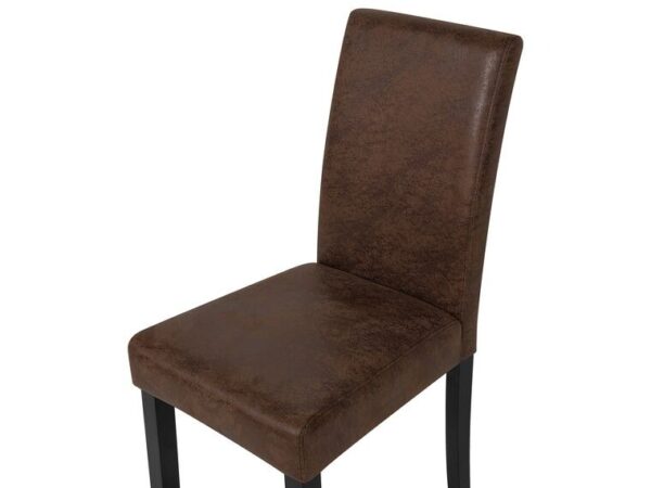 Faux Leather Dining Chairs Brown Bradly - Image 2