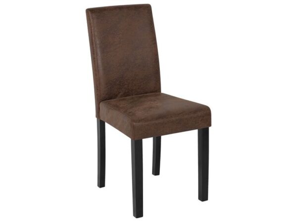 Faux Leather Dining Chairs Brown Bradly