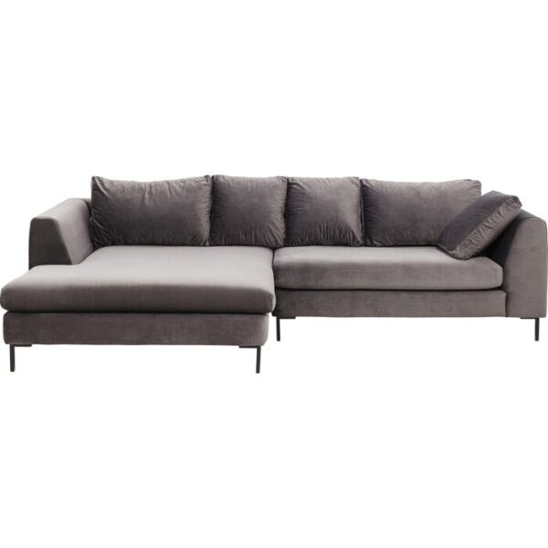 L Shape Couch Giani Velvet Grey