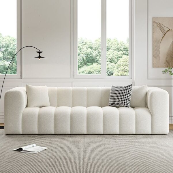 Kunta Three Seater Boucle Couch - Image 5