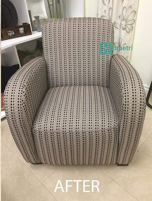 Tub chair upholstered