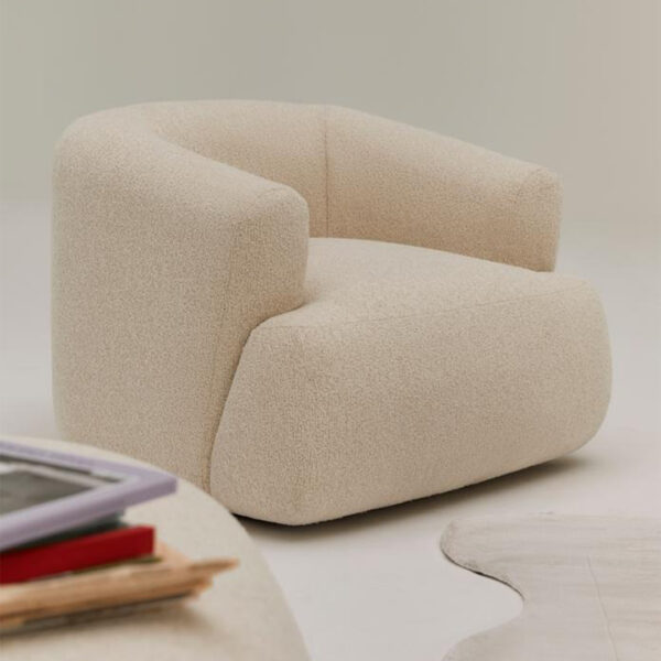 Zen Armchair Boucle Fabric - Image 3