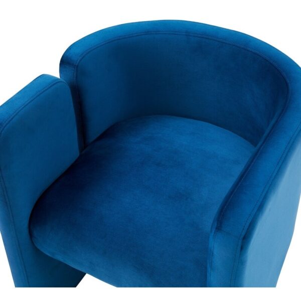 Rhodes II Velvet Curved Accent Chair - Image 4