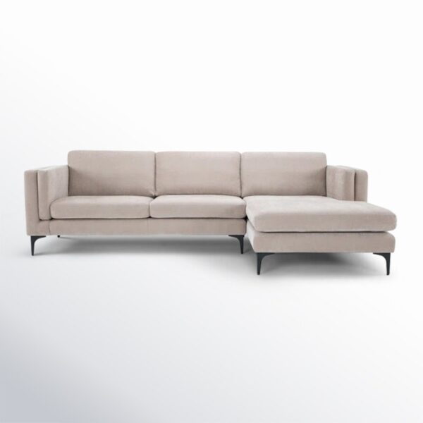 Alek II - L Shaped linen Fabric Couch