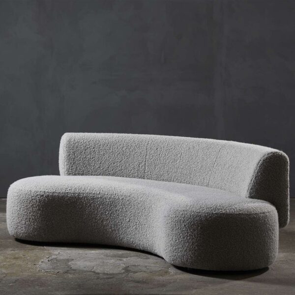 Amore II Boucle Curved Couch - Image 3