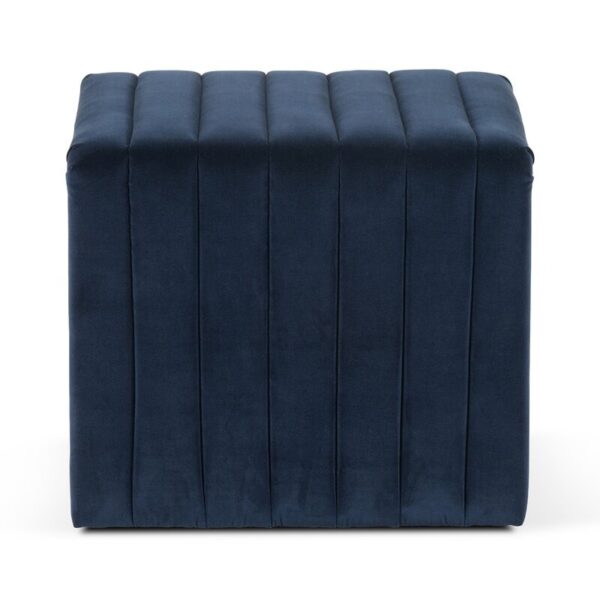 Blakk Velvet Small Ottoman - Image 3