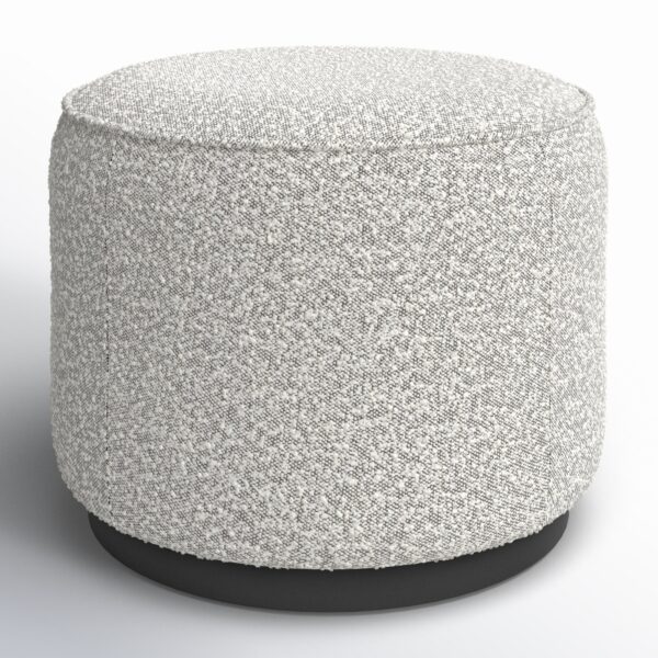 Mecca III Boucle Round Ottoman