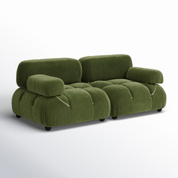 Berlin Two Seater Velvet Couch - Image 6