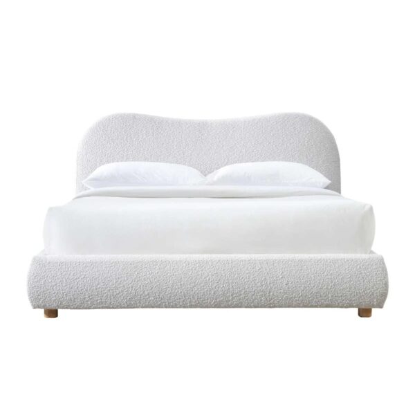 Engrid Curved Headboard Boucle Bedframe - Image 2
