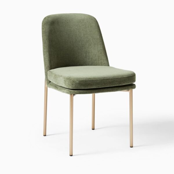Rose Steel Frame Green Dining Chair - Image 3