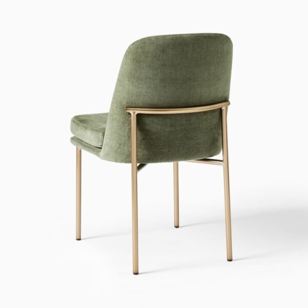 Rose Steel Frame Green Dining Chair - Image 2
